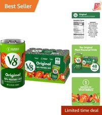 Vegetable Juice 100% 5.5 fl oz Can 48 Pack Gl...
