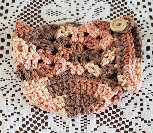 Reusable Hand Crocheted Coffee Mug Cozy - Mug Warmer - Fits 11 oz Mug - Brown - Picture 3 of 3