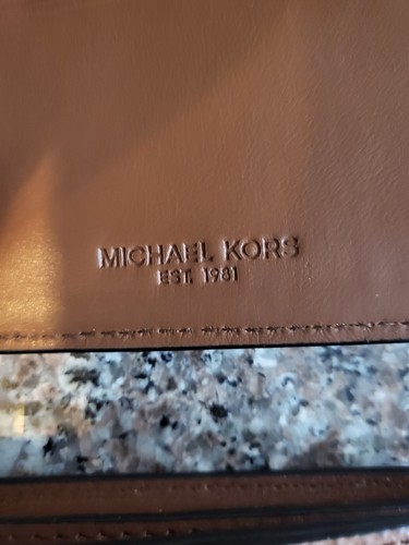 MICHAEL MICHAEL KORS Men’s Andy Leather L-Fold Wallet With ID - Luggage NWT - Picture 7 of 7