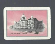 AD80 Swap Playing Cards 1 VINT WIDE ADVT TAJ MAHAL HOTEL BOMBAY INDIA  