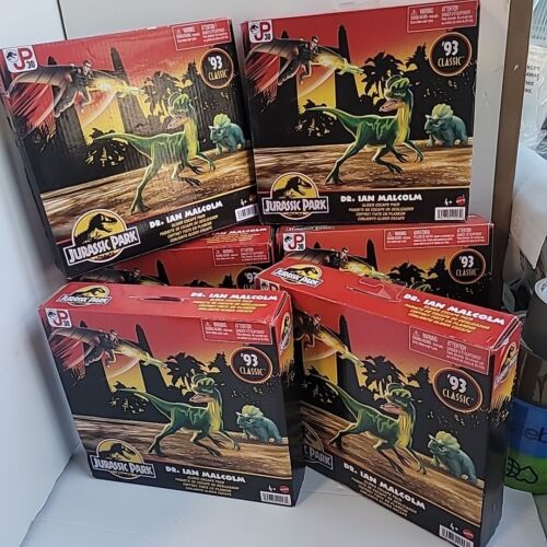 6 TOYS - Jurassic Park Dr. Ian Malcolm Glider Escape Pack & Dr. Ian Malcolm New - Picture 2 of 5