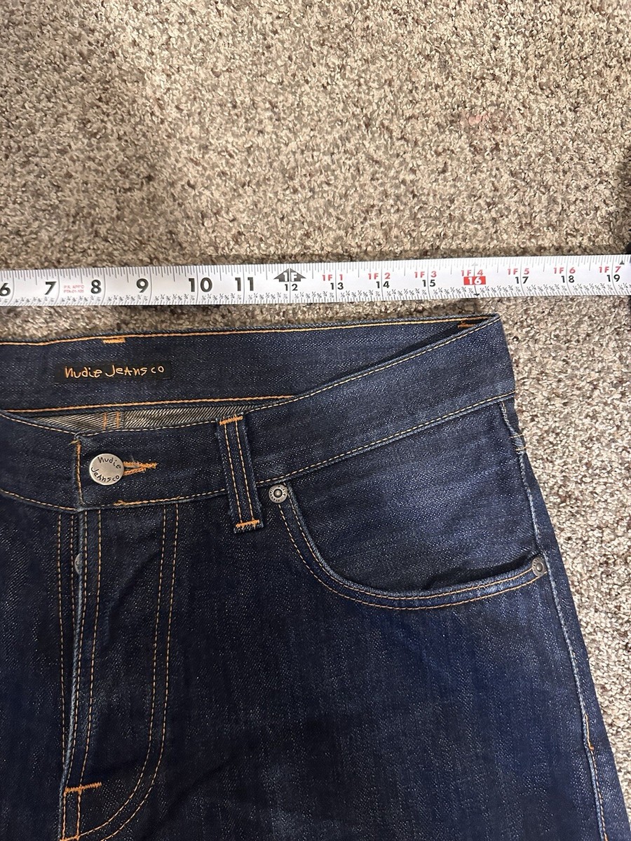 Nudie Jeans Steady Eddie Mens 33x32 (33x29.5 Actual) Navy