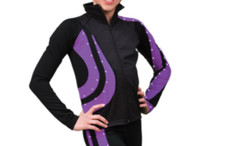 Chloe Noel Adults Swirls Figure Skating Jacket With Crystals - J26 -