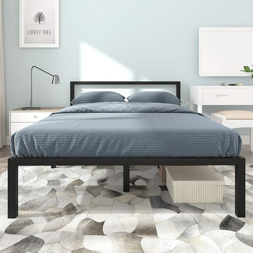 YITAHOME Full Size Heavy Duty Metal Slat Platform Bed Frame With 