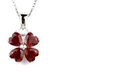 Garnet Sterling Silver Pendant PDT310015