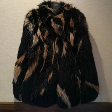 Agnona fox racoon fur cashmere cape size 40
