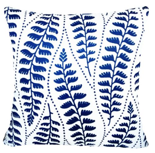 PILLOW COVER Navy Blue Velvet Boho Home Decor Decorative Bed Cushion Case 16x16" - Picture 9 of 19