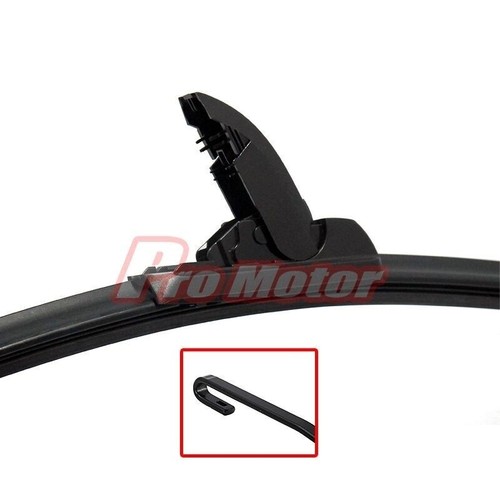 26" + 22" OEM Quality Bracketless Windshield Wiper Blades J-Hook Pair All Season - Picture 4 of 5