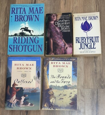 Rita Mae Brown LOT of 5 PB Books Southern Discomfort Outfoxed Rubyfruit Jungle