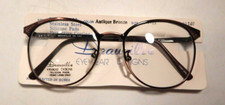 Vintage DEAUVILLE 28 Antique Bronze 54/18 Eyeglass Frame New Old Stock 398