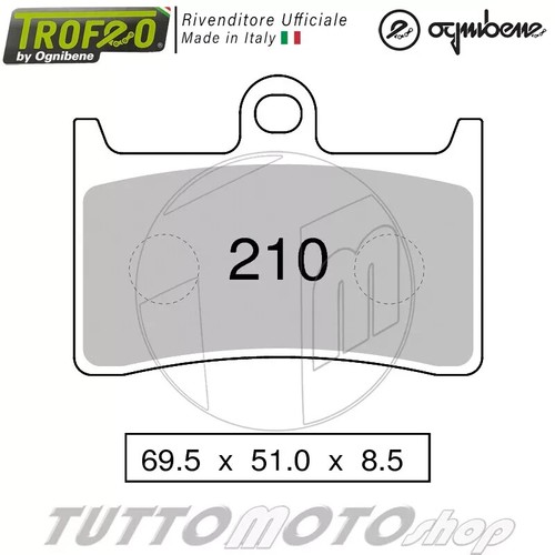 Pastiglie YAMAHA MT-01 1670 2005 2006 / MT01 Kit Anteriori Sinter TROFEO - Foto 3 di 5
