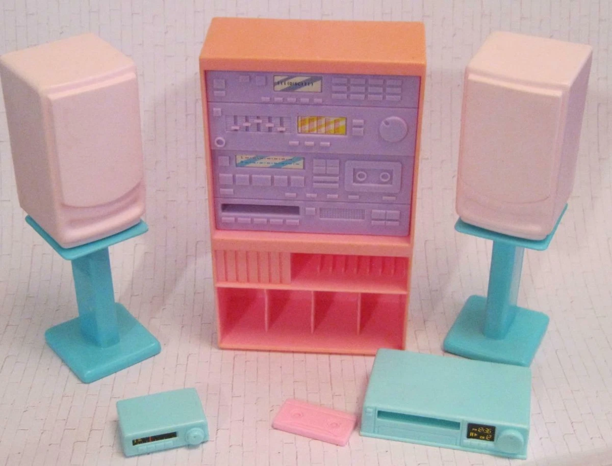 Barbie doll Furniture Fold Dream house Dollhouse Vintage Stereo