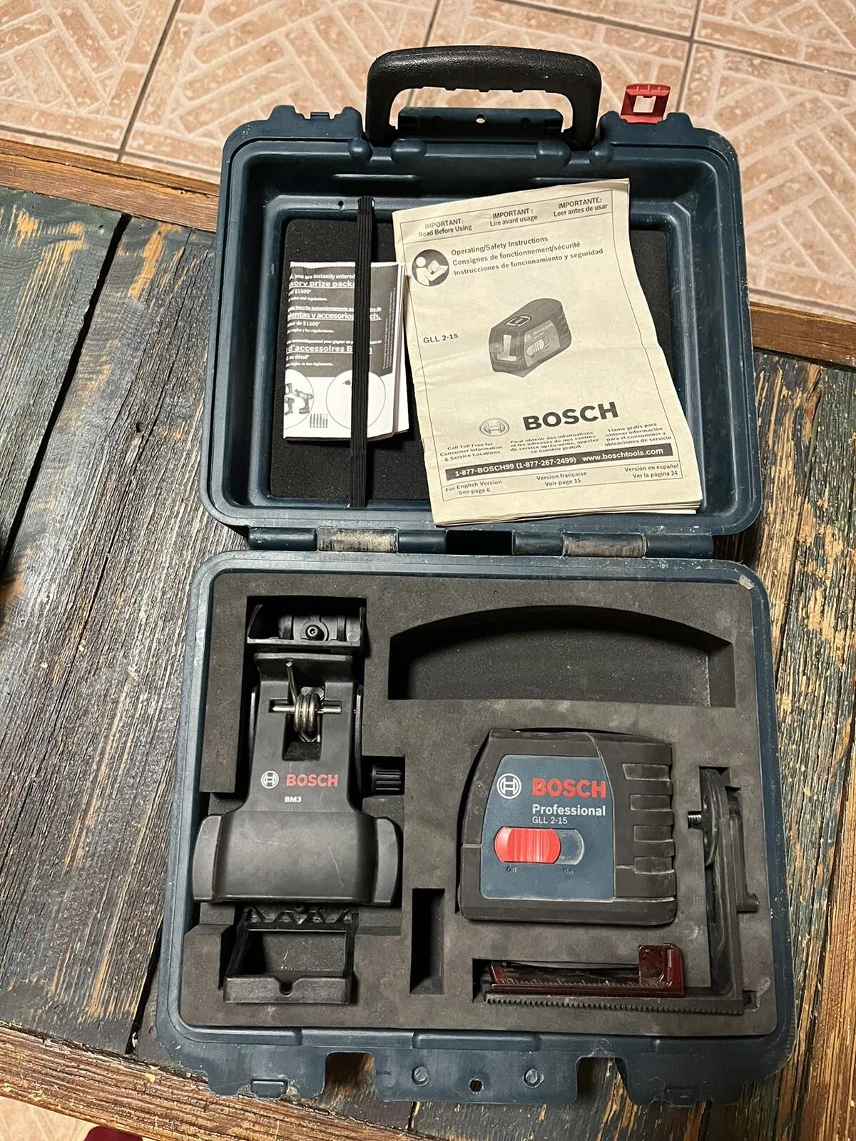Original BOSCH GCL 2-15 Professional 360 laser Line Self levelling range - FedEX