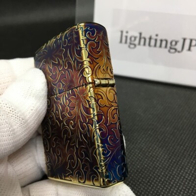 araki HARO ハロ  アンティーク 定価 231000円 ZIPPO Lighter Classic Arabesque Logo Silver Plating 5-Sides