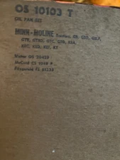 minn moline oil pan gasket for GB GBD GBLP GTB GTBD GTC GTD KEA KEC KED KEF KT