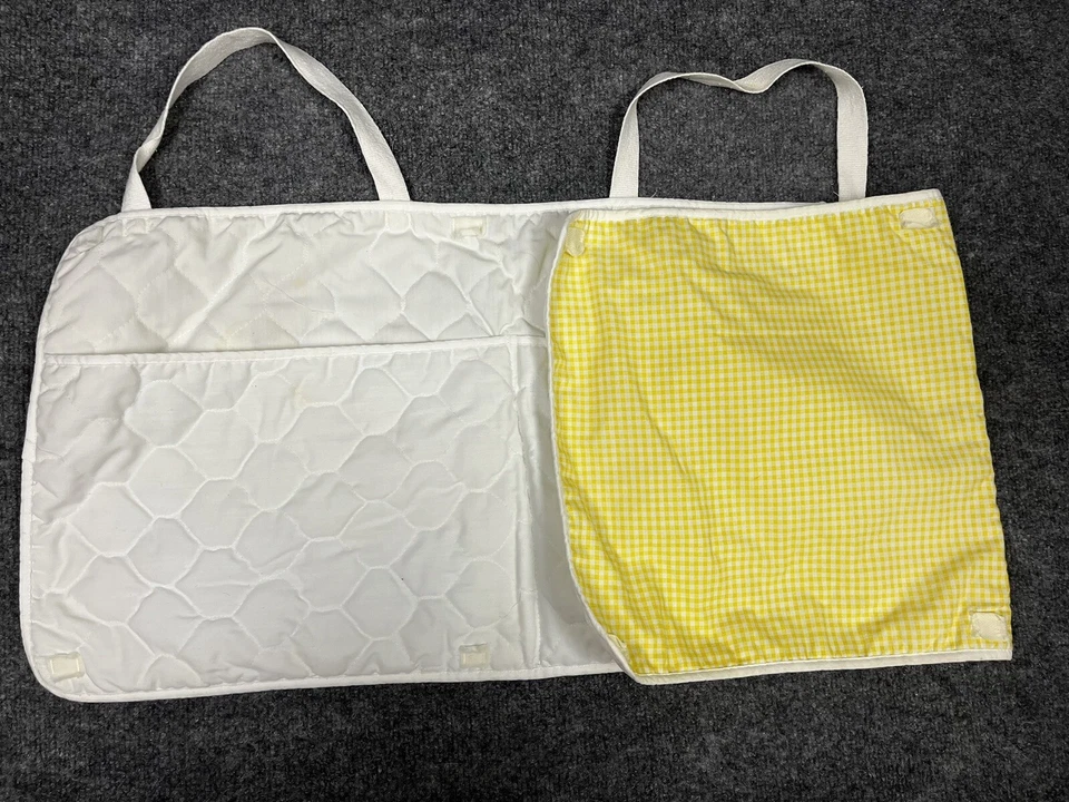 Bolsa de almohadilla cambiadora de pañales para bebé vintage acolchada sonajero de biberón años 70 MCM Foto 4 de 4