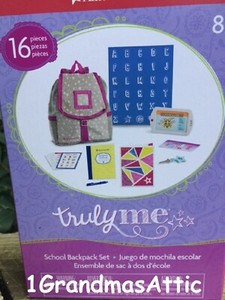 american girl school backpack set
