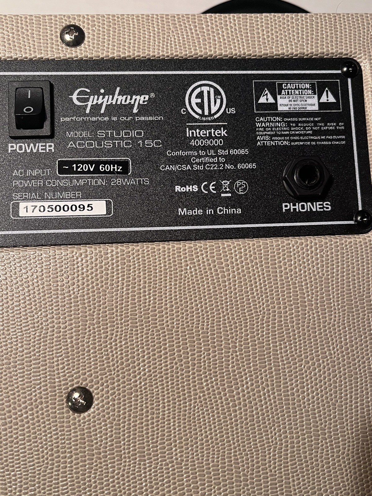 Epiphone Studio Acoustic 15C Guitar AMP Amplifier with Chorus Effect Vintage eBay