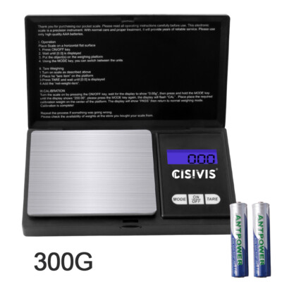 Digitale Feinwaage 0,1g-300g Präzisionswaage +2 Schalen Küchenwaage Gramm Waage
