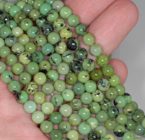 6 MM GRÜNER CHRYSOPRAS EDELSTEIN KLASSE AA RUND LOSE PERLEN 16 ZOLL - Bild 2 von 4