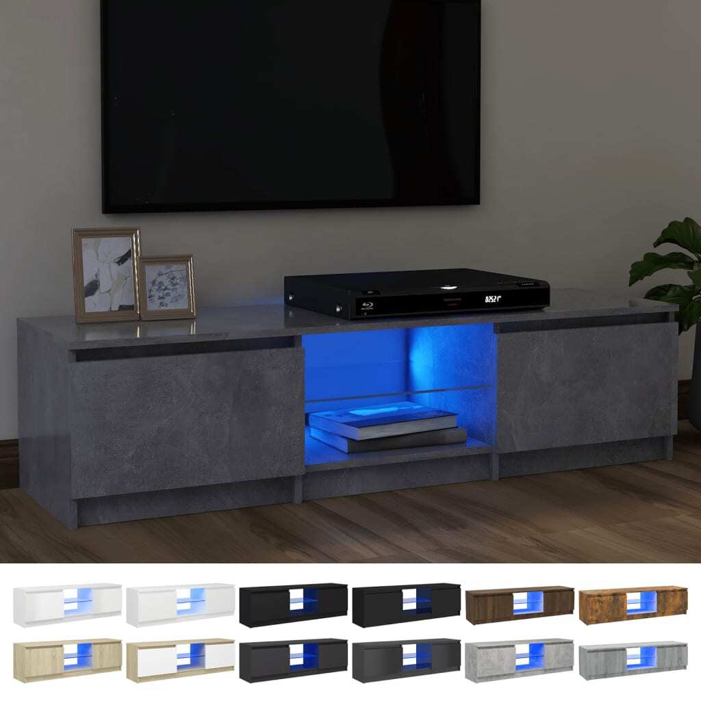 Armario TV con Luces LED Lowboard Armario TV Múltiples Selecciones vidaXL