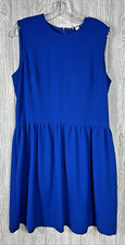 Gap Fit and Flare Dress Sleeveless Drop Waist Royal Blue Pockets Womens Size 12