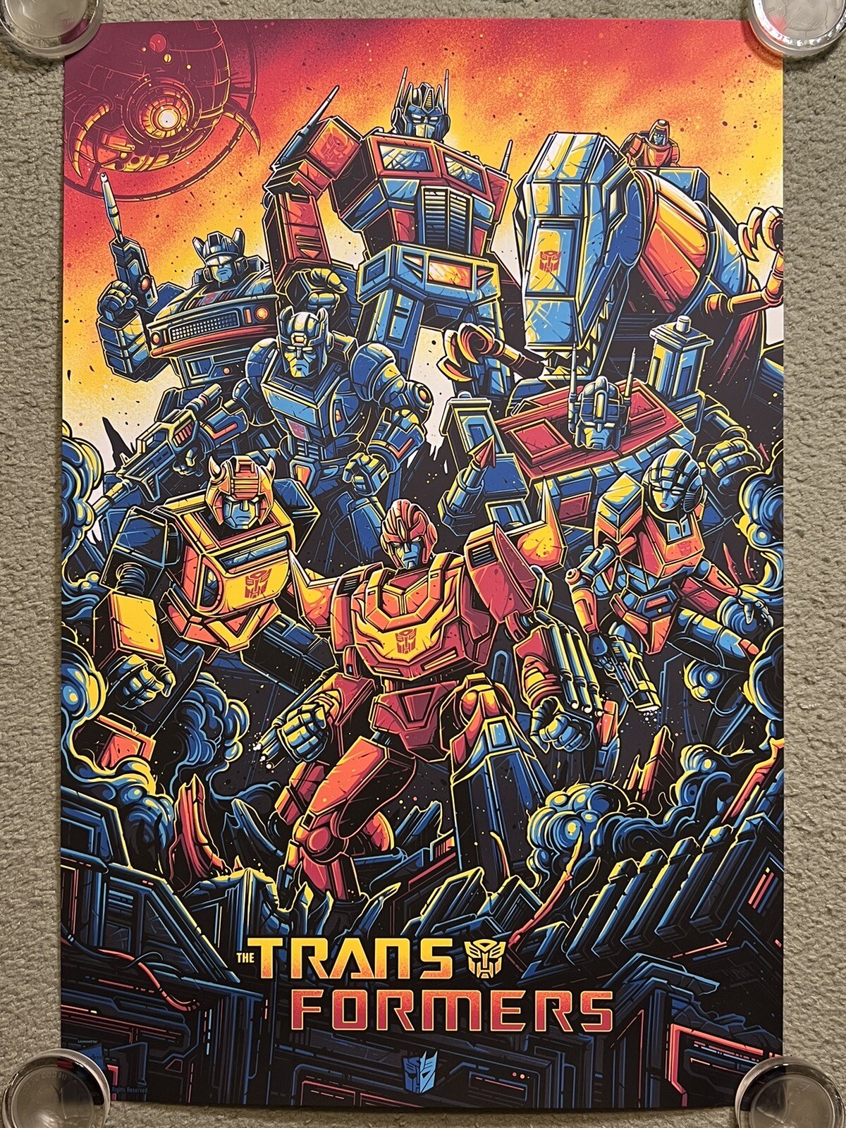 The Transformers Movie Autobots Animated Art Print Poster Mondo Dan ...