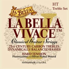 La Bella Vivace Carbon Classical Guitar Strings HT VIV-HT, Treble String Set New