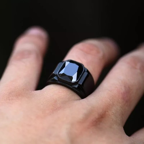 Men's Punk Compass Viking Celtic Knot Gem Encrusted Domineering Engraved Rings - Picture 81 of 94