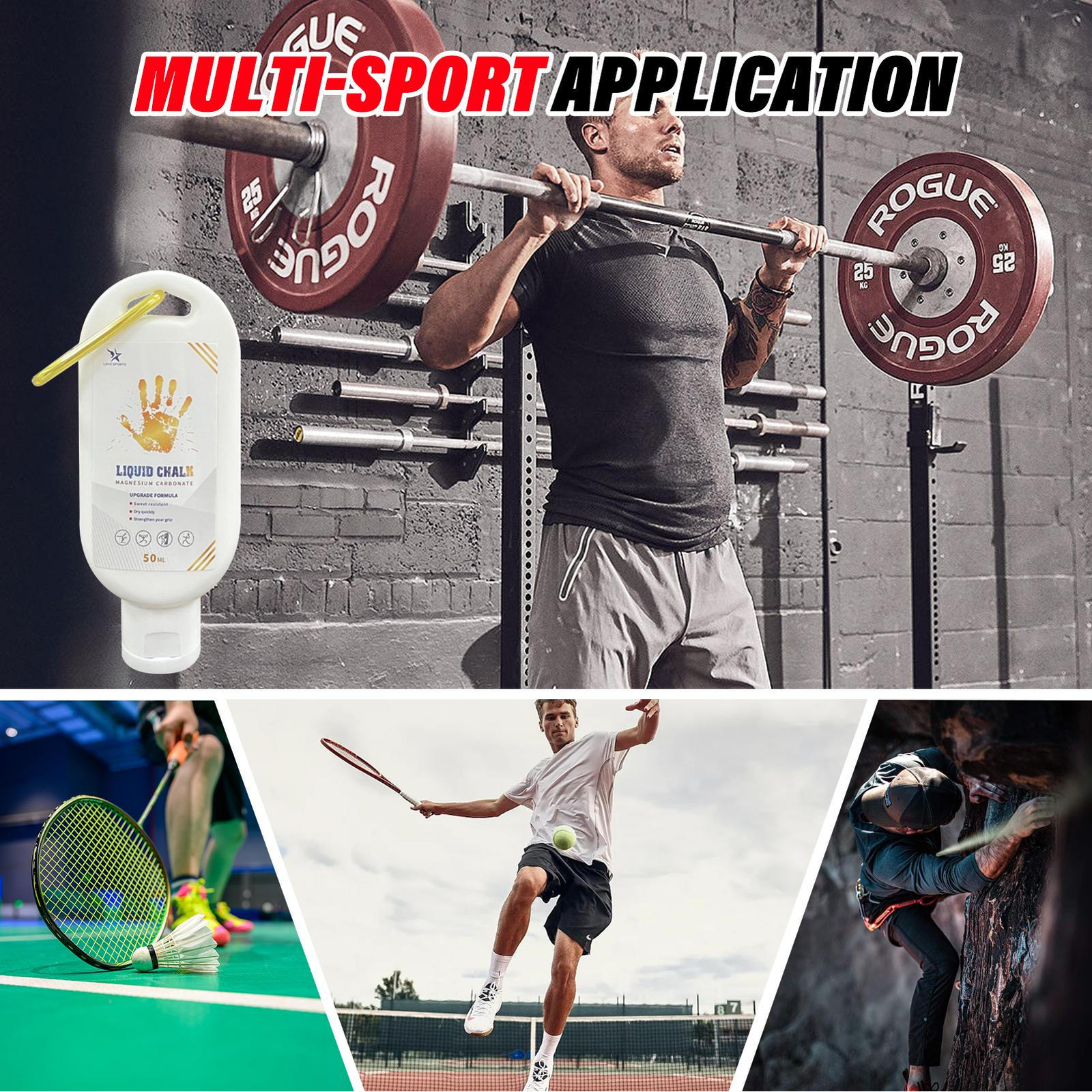 Sports Chalk for Hands Workout Chalk AntiSlip Powder Liquid Gym Chalk