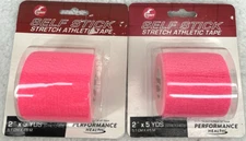 Lot of 2 Cramer Self Stick Athletic Tape 2" x 5 Yds Stretch Flexible Hot Pink