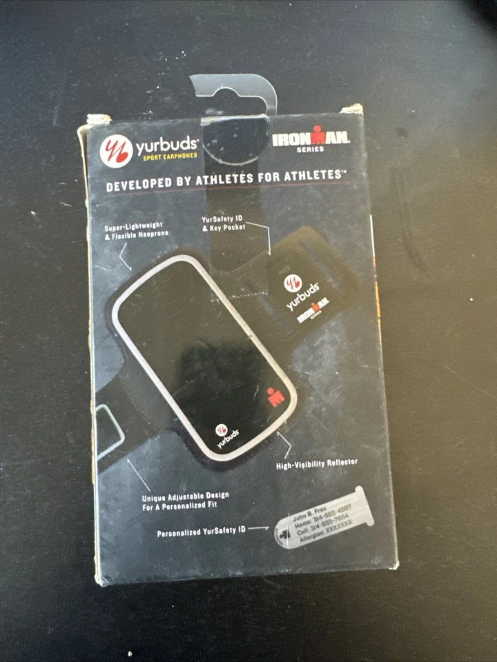 Brazalete universal para teléfono inteligente Yurbud IronMan negro iPhone iTouch Samsung Galaxy S Foto 2 de 2