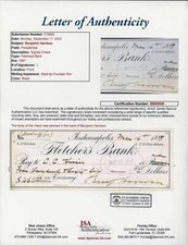 Benjamin Harrison JSA Coa Signed 1887 Personal Check Autographed