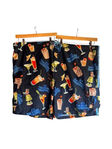 Tabla de natación con cordón Big Dogs para hombre talla corta 3X son las cinco en algún lugar - Imagen 7 de 7