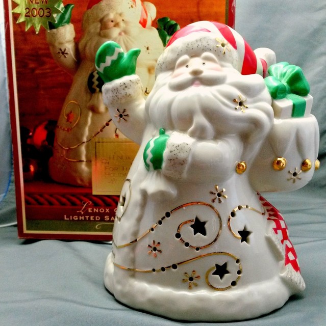 Lenox Occasions Lighted Porcelain Santa Figurine 2003 for sale online