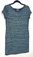 Loft - Ann Taylor - Heathered Black/Grey T-shirt Dress, Sz S