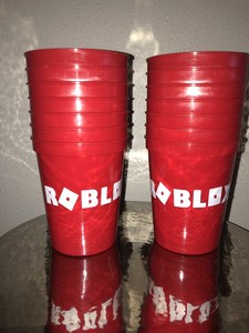 Details About Set Of 12 Roblox Reusable Red Stadium Cups Birthday Favors - 