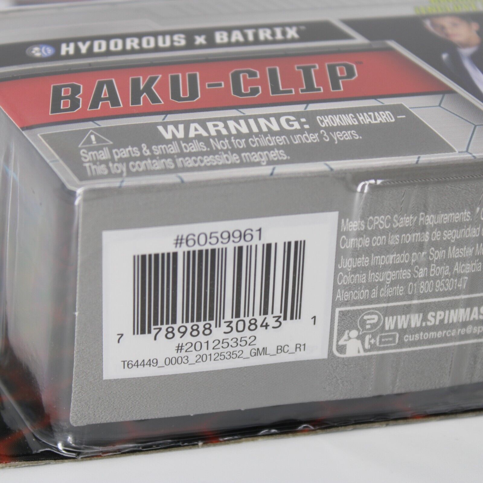 Bakugan Armored Alliance Blue Baku-Clip w/ Hydorous x Batrix Figure & Card  - NEW