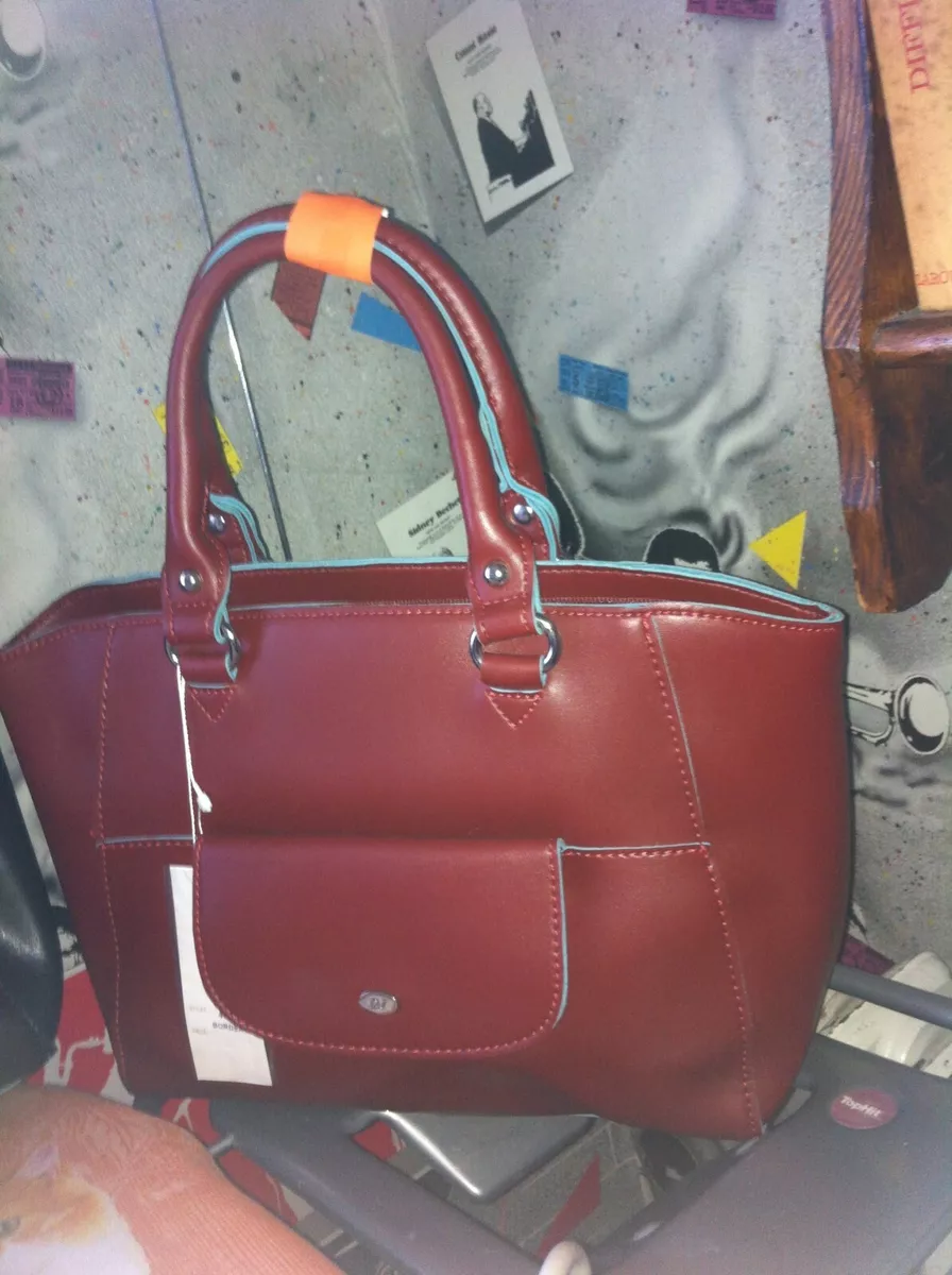Sac main ROUGE en PVC de marque David Jones pour femme