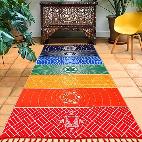 Chakra Yoga Mat Meditation Rug Beach Towels Sunscreen Shawl