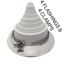 4-Pack Tremco 8533110–501 Tremply Kee Pipe Flashing 1″ to 6″ White