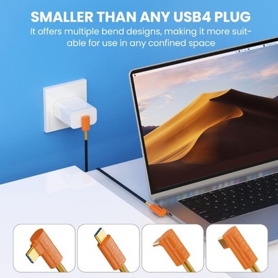 40Gbps USB4 Type C Cable 8K60hz Video Output Silicone Extension Cord Efficient