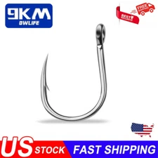 30Pcs Heavy Jigging Hooks Saltwater Fishing Assist Hooks Live Bait Barbed Hooks