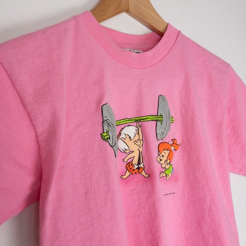 Flintstones Pebbles Bam Bam Shirt Girls Large Pink Passing 4 Sane - Picture 4 of 10