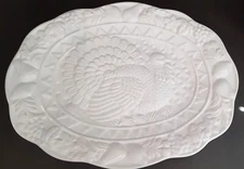 Turkey Platter LARGE Oval 15 Inches, Holiday Platter, Serving Platter