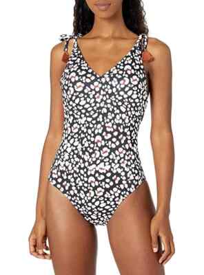 Jessica Rabbit Bathing Suit Jessica Simpson V-Neck One-Piece Swimsuit Bathing Suit Black Leopard ...