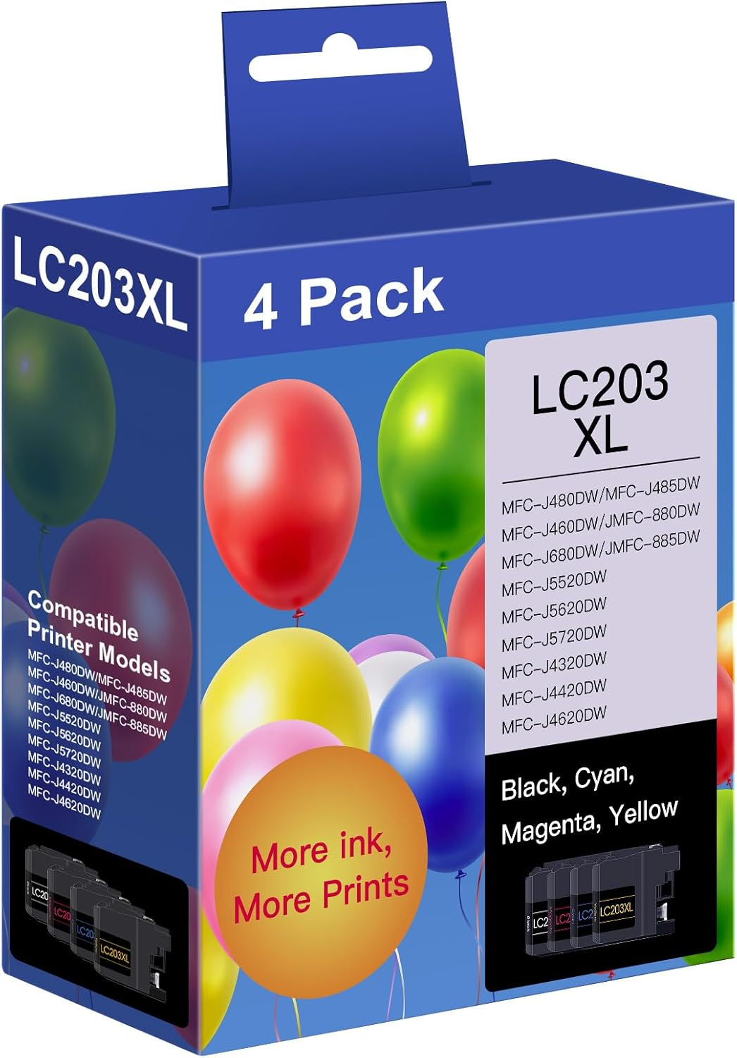 LC203XL Ink Cartridges Compatible for Brother LC203 LC201 High Yield Works with-image