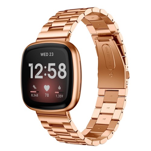 Metal Watchband Stainless Steel Watch Strap Bracelet for Fitbit Versa 3/Sense K - Zdjęcie 12 z 19