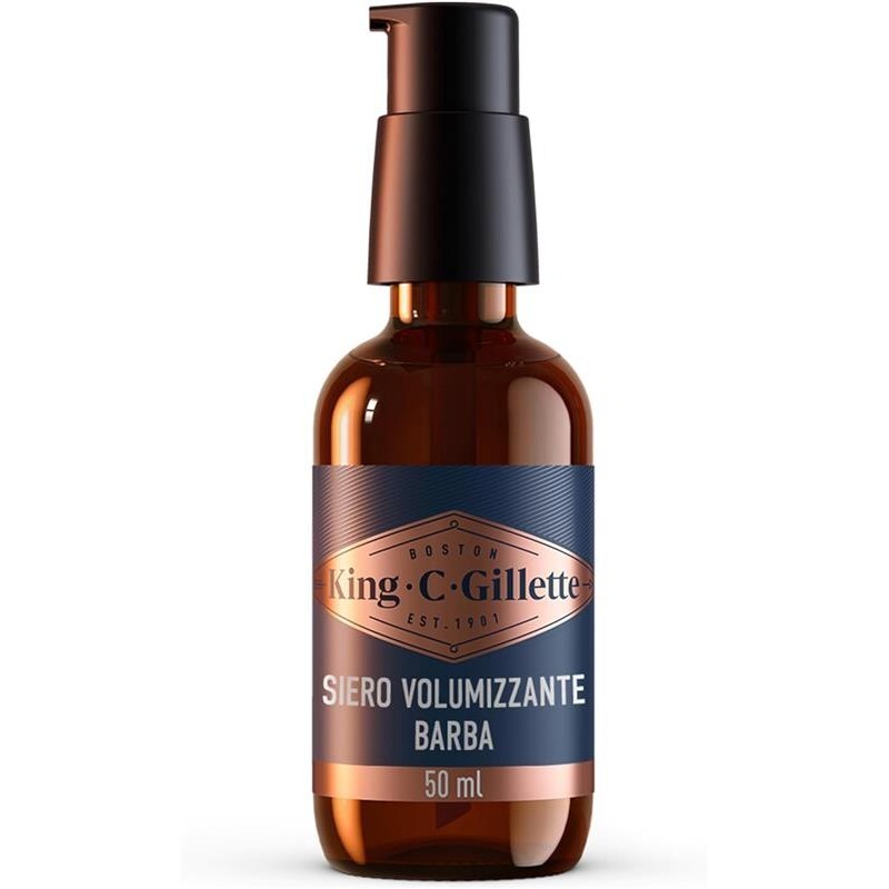 GILLETTE KING C. BARBA SIERO VOLUMIZZANTE CURA BARBA UOMO CON COMPLESSO DI VITAM