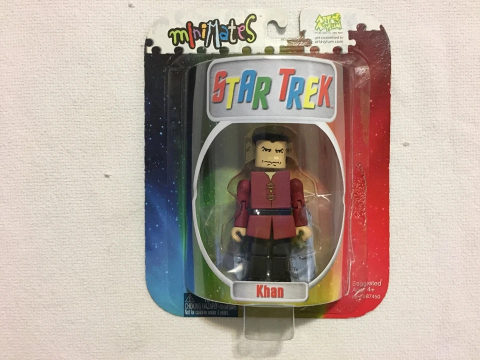 MINIMTES STAR TREK LOT OF 2 FIGURES MUGATU AND KHAN ART ASYLUM 2002 NEW - Image 2 of 4